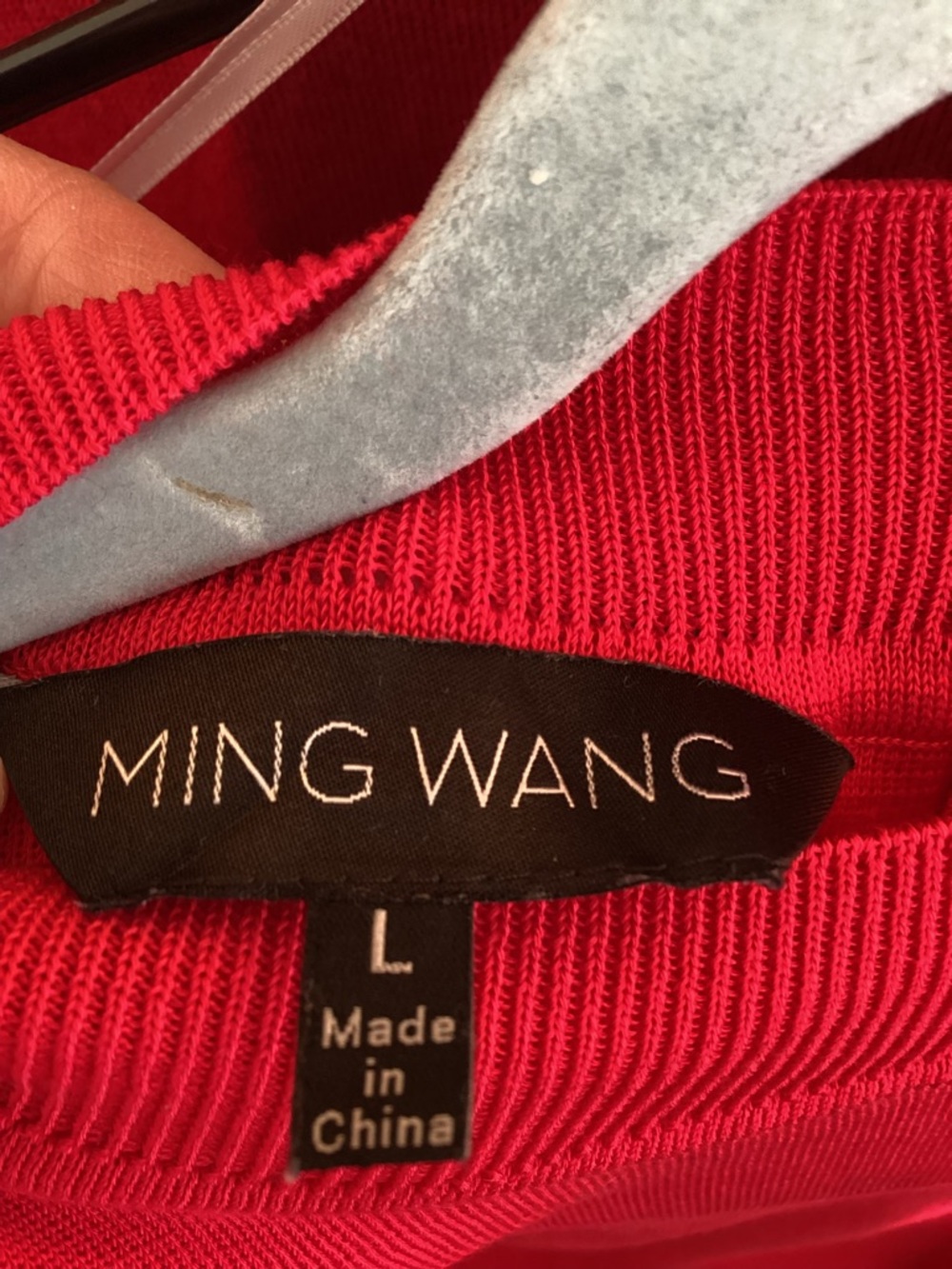 Ming Wang Red Sleeveless Knit Shell size large - Picture 6 of 11